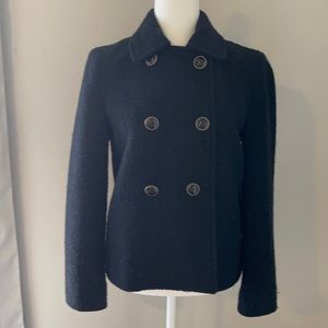 Coach wool blend pea coat jacket signature lining outerwear women’s size XS/TP